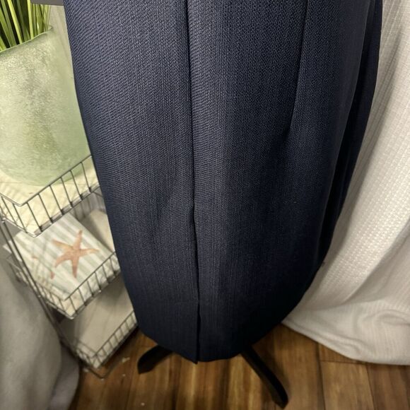 NEW Karl Lagerfeld Paris Womens 12 Blue Sleeveless Tonal Tweed Pocket Dress - Picture 6 of 10